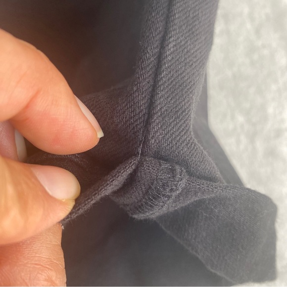 Cotton: On High Rise Stretch Classic Women's Black Denim Shorts Size 12 - Picture 11 of 12